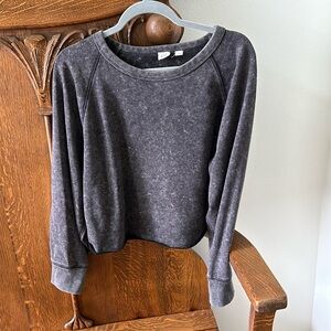 Gap black crop lightweight sweatshirt. Like tie dyed.